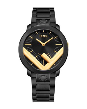Versace Men's 43mm Palazzo Empire Watch, Black/Yellow Gold | Neiman Marcus