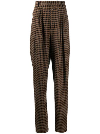 Alessandra Rich check high-rise tailored trousers - FARFETCH