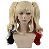 Amazon.com : FOVER Wigs for Harley Quinn Cosplay Costume Wig Braided Red and Black Role Play Wig Long Ponytail Synthetic Heat Resistant Hair Wigs for Halloween Christmas Carnival Anime Party FE004 : Beauty & Personal Care