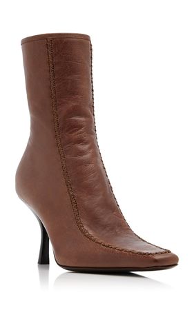 Romy Leather Ankle Boots By The Row | Moda Operandi