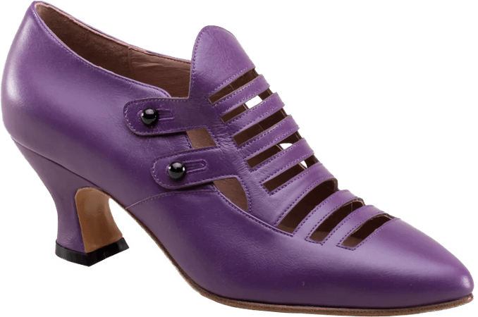 American Duchess | Endora Women's Victorian Witch Shoes (Poison Purple)