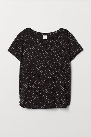 T-shirt - Black/dotted - Ladies | H&M US