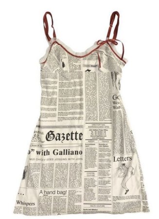 galliano newspaper dress