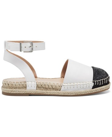 white INC International Concepts INC Kylan Ankle-Strap Flat Sandals, Created for Macy's & Reviews - Sandals - Shoes - Macy's