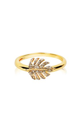 Adam's Rib Petite 18k Yellow Gold Diamond Ring By Essere | Moda Operandi