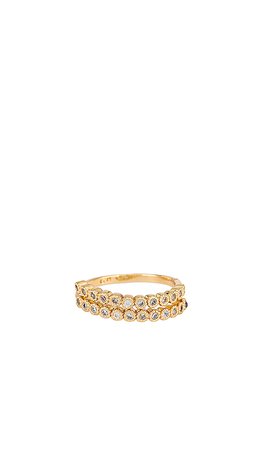 Ettika Rhinestone Spiral Ring in Gold | REVOLVE