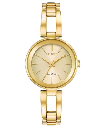 Citizen Women's Eco-Drive Axiom Gold-Tone Stainless Steel Bracelet Watch 28mm & Reviews - All Fine Jewelry - Jewelry & Watches - Macy's