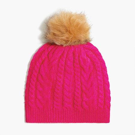 Factory: Cable Pom-pom Beanie Hat For Women