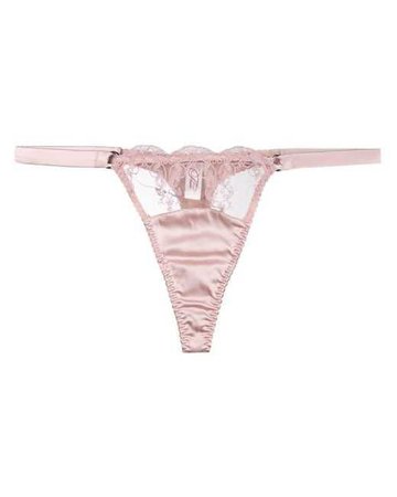 Lyst - Fleur Of England Antoinette Embroidered Thong in Pink
