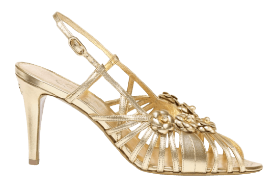 Sandals - Gold - Laminated Lambskin - CHANEL