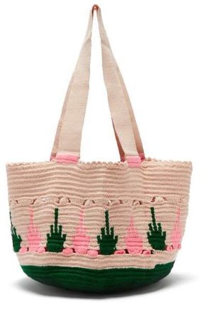 Sophie Anderson - Hoyas Woven Tote Bag - Womens - Green Multi