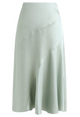 Frill Hem Midi Skirt in Mint - NEW ARRIVALS - Retro, Indie and Unique Fashion