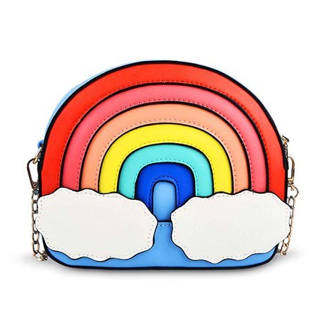 Rainbow Shape Crossbody Bag, Ustyle Women Girl Cute Shopping Shoulder Bag Removable Chain Strap (blue): Handbags: Amazon.com