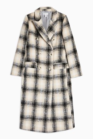 Black and White Check Coat | Topshop