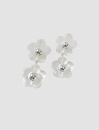 Transparent Floral Earrings – Juicici
