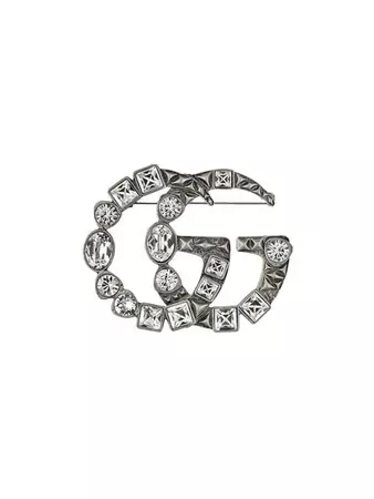 Gucci Crystal Double G brooch $515 - Buy SS19 Online - Fast Global Delivery, Price