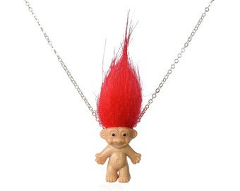 Troll Doll Necklace in ANY Colour / Handmade Troll Jewellery / | Etsy