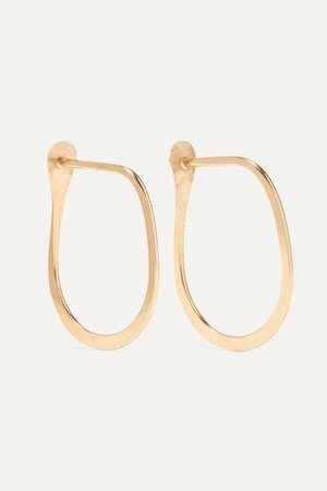 Gold Teardrop 14-karat gold hoop earrings | Melissa Joy Manning | NET-A-PORTER