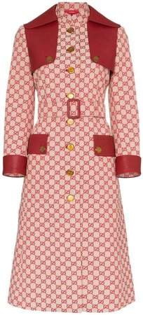 GG print canvas trench coat