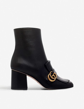 GUCCI - Marmont leather heeled ankle boots | Selfridges.com