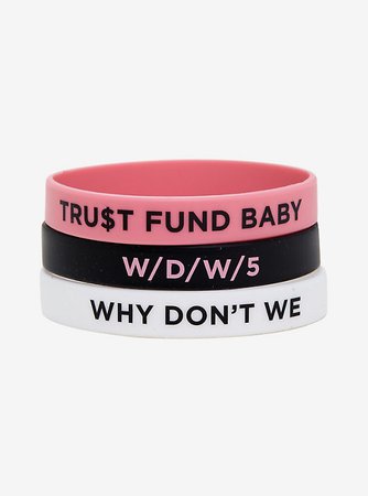 Why Don't We Trust Fund Baby Rubber Bracelet Set