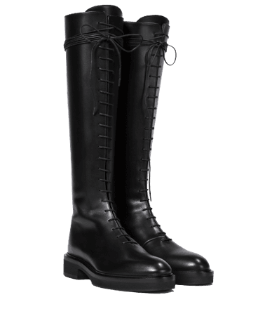 KHAITE York leather knee-high boots
