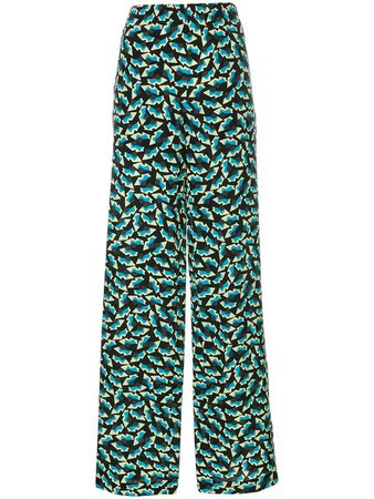 Marni Printed High Waist Trousers $940 - Shop SS18 Online - Fast Delivery, Price