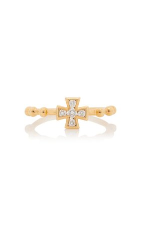 18K Gold And Diamond Ring by Rosa de la Cruz | Moda Operandi