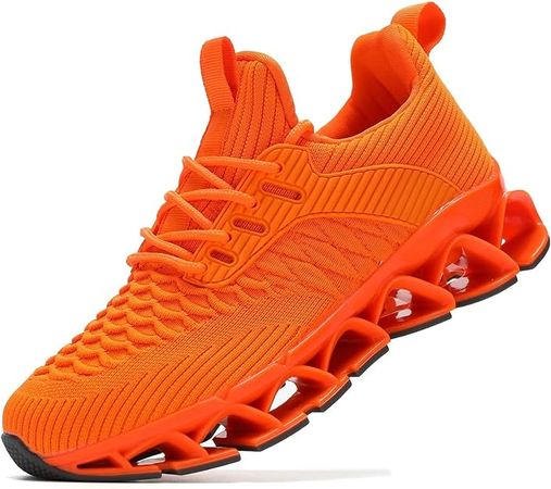 Amazon.com | Women's Running Shoes Breathable Mesh Walking Shoes Slip on Tennis Sneakers Fashion Non Slip Work Sport Gym Cross Trainer Orange | Walking