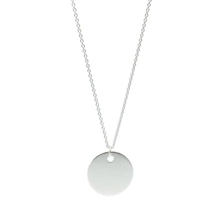 Large Circle Disc Necklace Sterling Silver | Lucy Ashton Jewellery | Wolf & Badger