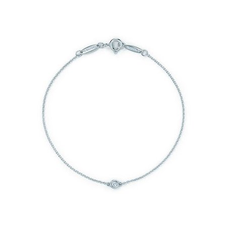 Elsa Peretti™ Diamonds by the Yard™ bracelet in sterling silver, medium. | Tiffany & Co.