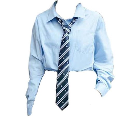 Light Blue Button Up Shirt w/ Tie