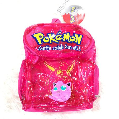 Vintage Pokemon Jigglypuff Transparent Mini Back Pack | Etsy