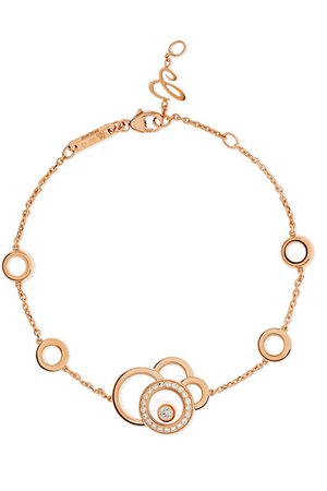 Chopard | Happy Dreams 18-karat rose gold diamond bracelet | NET-A-PORTER.COM