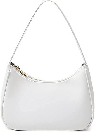 Amazon.com: CYHTWSDJ Shoulder Bags for Women, Cute Hobo Tote Handbag Mini Clutch Purse with Zipper Closure (White, L) : Clothing, Shoes & Jewelry
