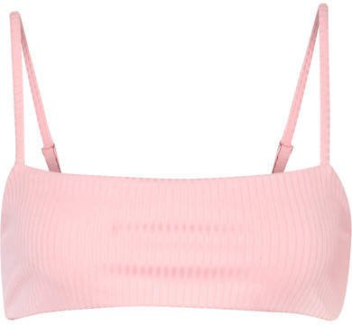 Net Sustain Sia Ribbed Bikini Top - Pastel pink