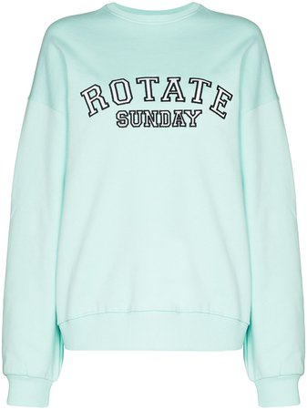 Shop ROTATE Iris logo-embroidered sweatshirt with Express Delivery - FARFETCH