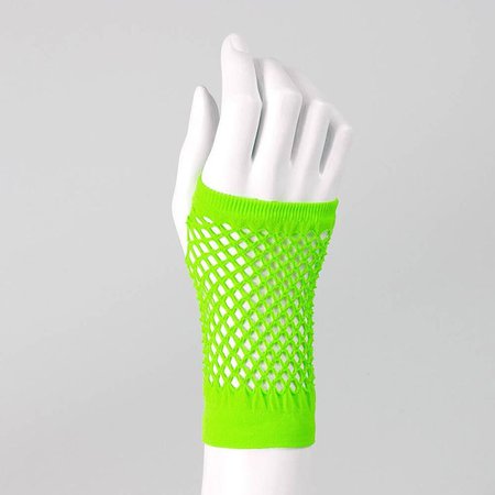 neon green fingerless glove