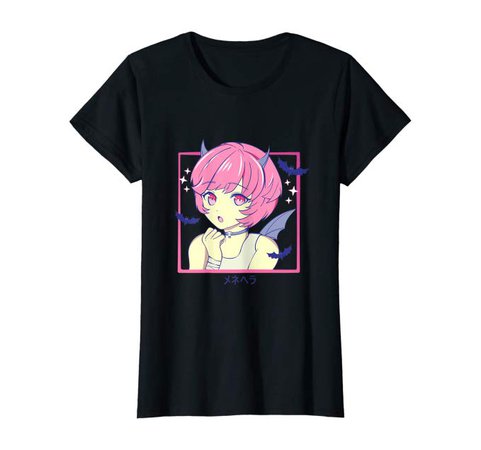 Amazon.com: Japanese Anime Girl Punk EVIL Shirt - Pastel menhera: Clothing