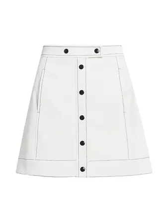 Shop Cinq à Sept Ciara Topstitch Miniskirt | Saks Fifth Avenue