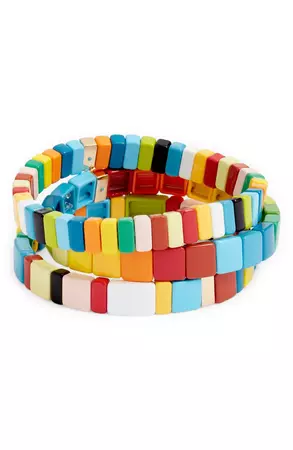 ROXANNE ASSOULIN Set of 3 Rainbow Brite Bracelets | Nordstrom