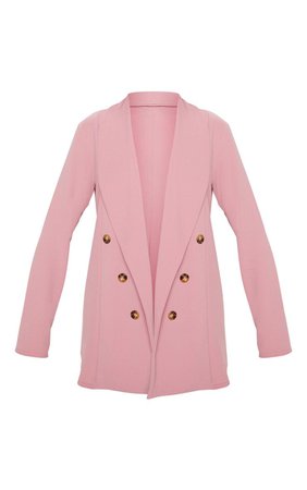 Pink Oversized Button Detail Blazer | PrettyLittleThing