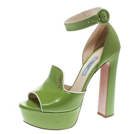 Green shoes heels