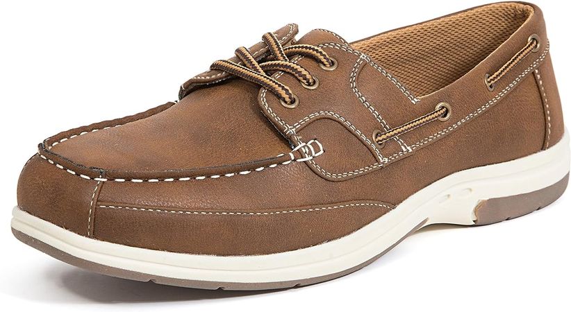 Amazon.com | Deer Stags Men's Mitch Boat Shoe, Dark TAN, 12 | Loafers & Slip-Ons
