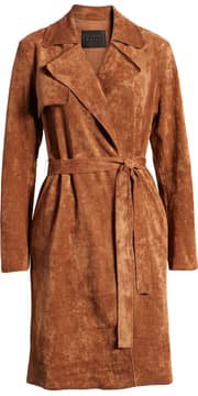 BLANKNYC Faux Suede Trench Coat | Nordstrom
