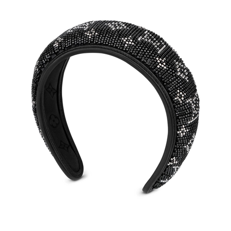 louis vuitton monogram black headband acc