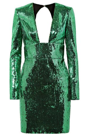 Dundas | Open-back sequined chiffon mini dress | NET-A-PORTER.COM