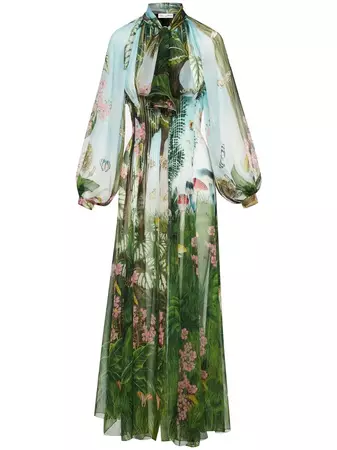 Oscar De La Renta floral-print Maxi Dress - Farfetch