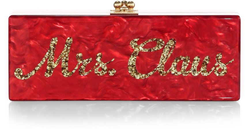 Women's Red Flavia "Mrs. Claus" Holiday Clutch