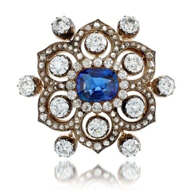 Sapphire and diamond brooch, circa 1890 | Fine Jewels | 2023 | Sotheby's